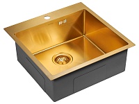 Мойка нерж. сталь KRONER, PM215151-BG, брашированная золото, 510х510мм, Paulmark