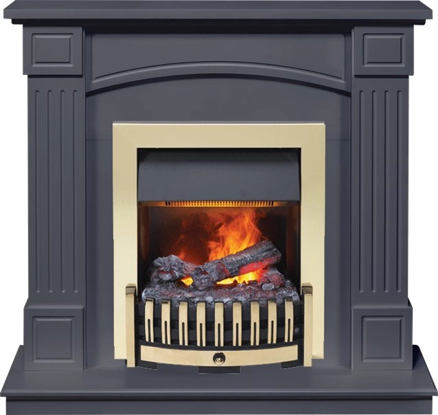 Каминокомплект Boston - Серый графит (Высота 925см) с очагом Danville Brass FB2