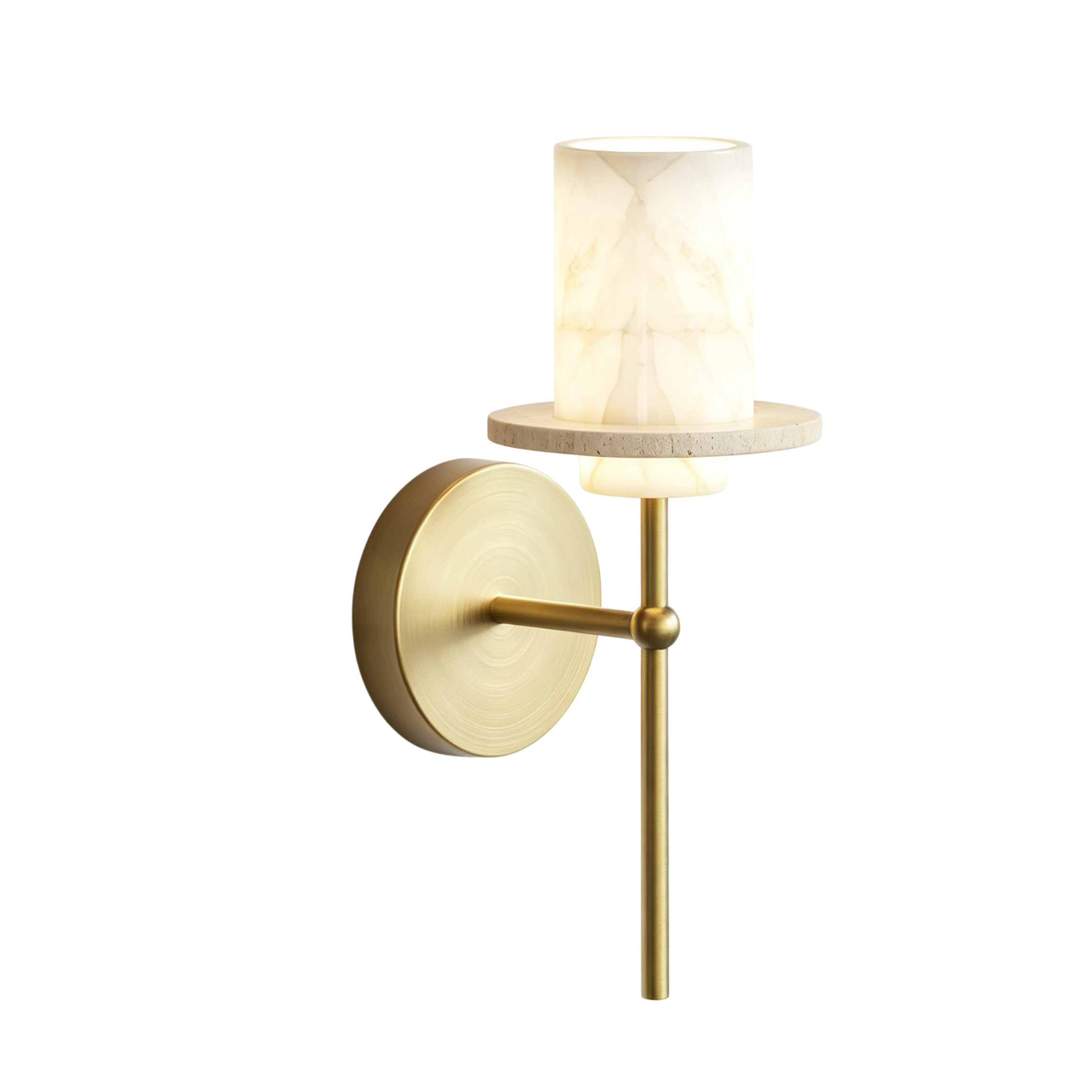 Настенный светильник 26533W Brass / White Alabaster / Travertine Delight Collection