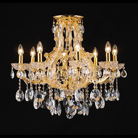 Люстра подвесная Natali Kovaltseva Milano 10651/8+2C GOLD, CLEAR