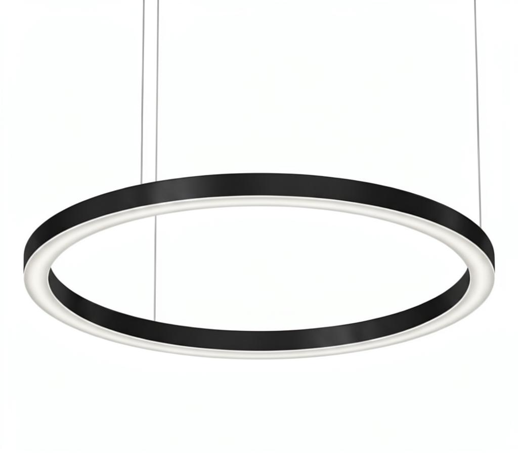 Подвесная светодиодная люстра Light Ring Horizontal D200 Black AMG008413
