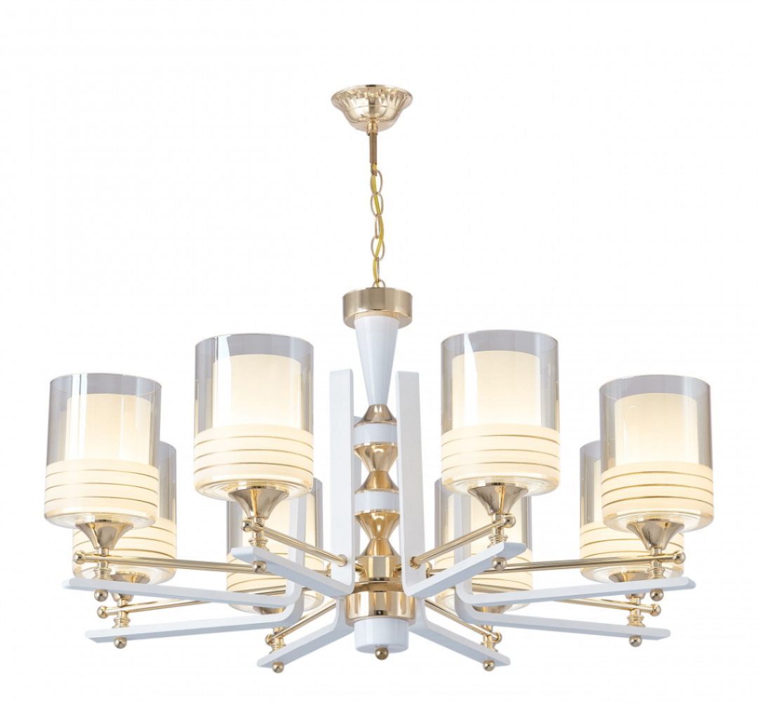 Люстра подвесная с плафонами 306087/8 Wh/Gd Arte Milano