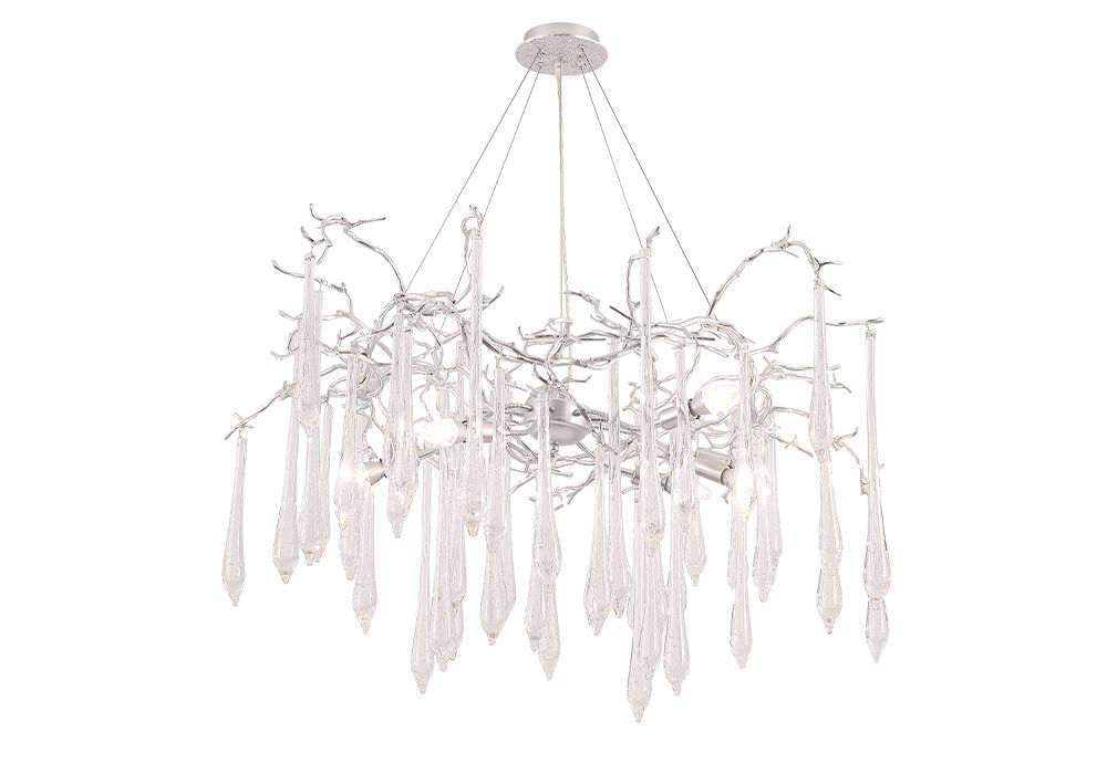 Люстра подвесная Crystal Lux REINA SP8 D1000 SILVER PATINA