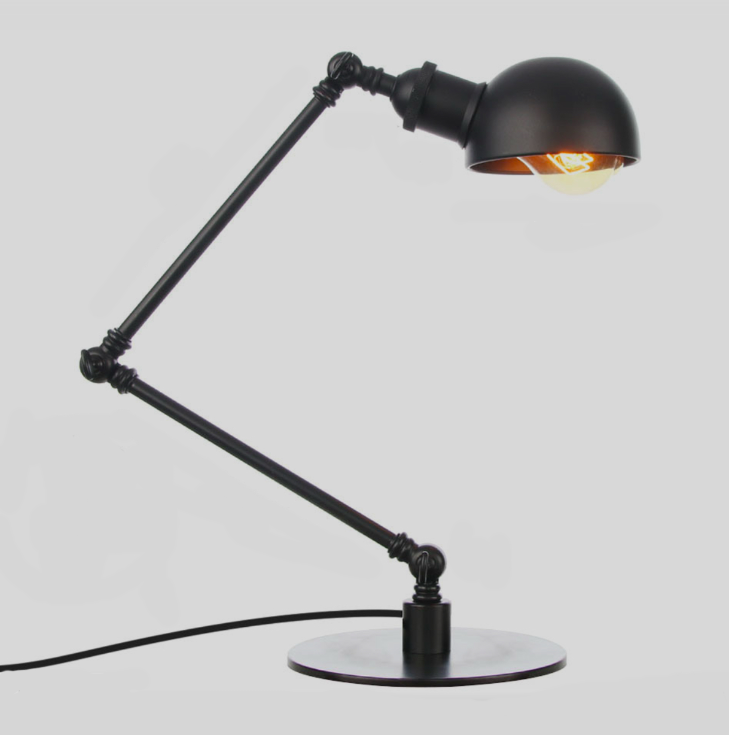 Настольная лампа Cone Амазон Хоум 20th c.Factory Filament Table Lamp Black AMG007488
