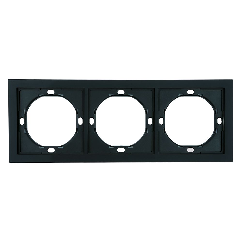 Рамка 3-местная, STEKKER, серия Мия, PFR00-3003-05, черный бархат