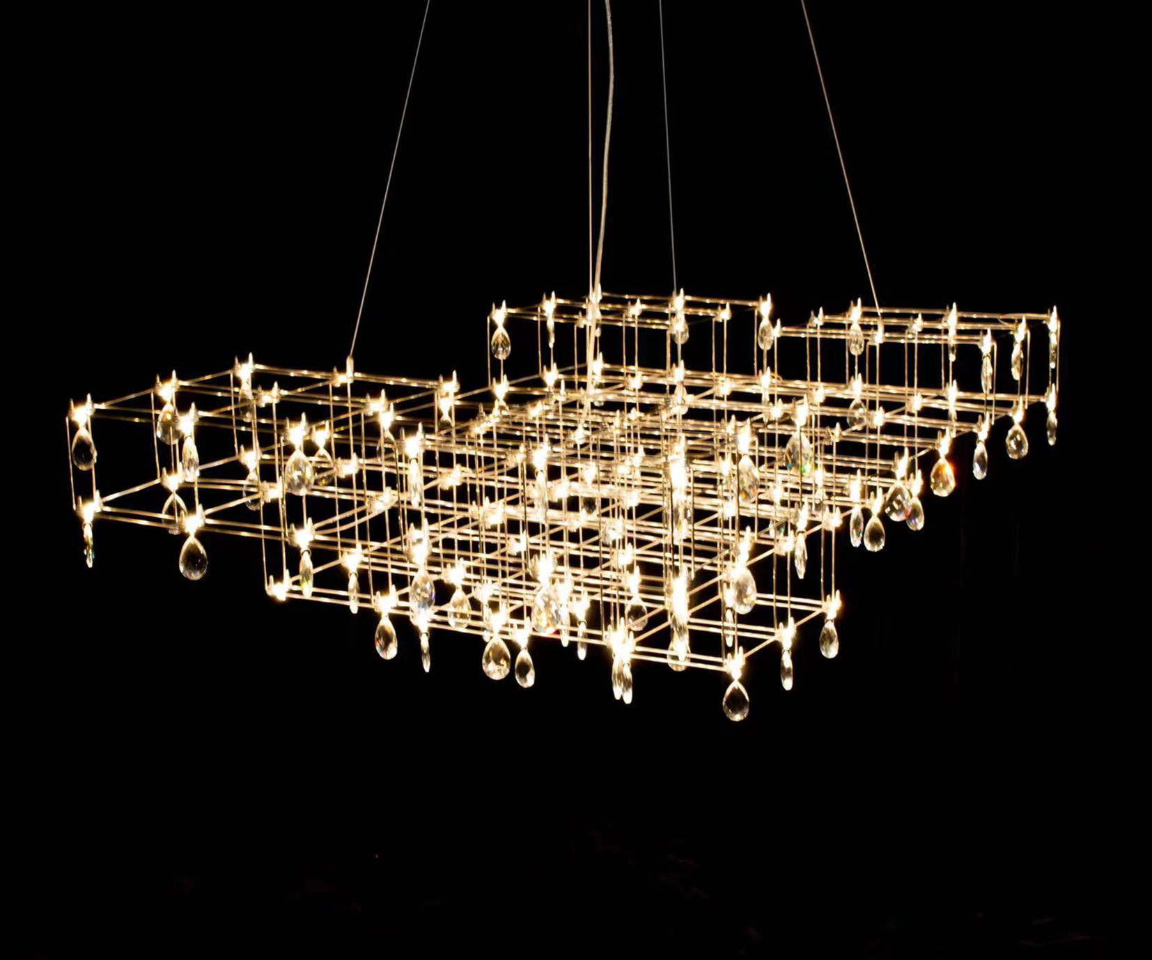 Люстра димм. Галанта золото d120 h195 Led 136*0,5W Kink Light 07887-L,33(21)