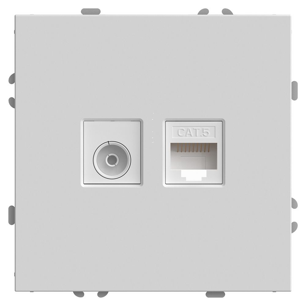 Розетка TV + компьютерная RJ-45 Feron Эмили 49872