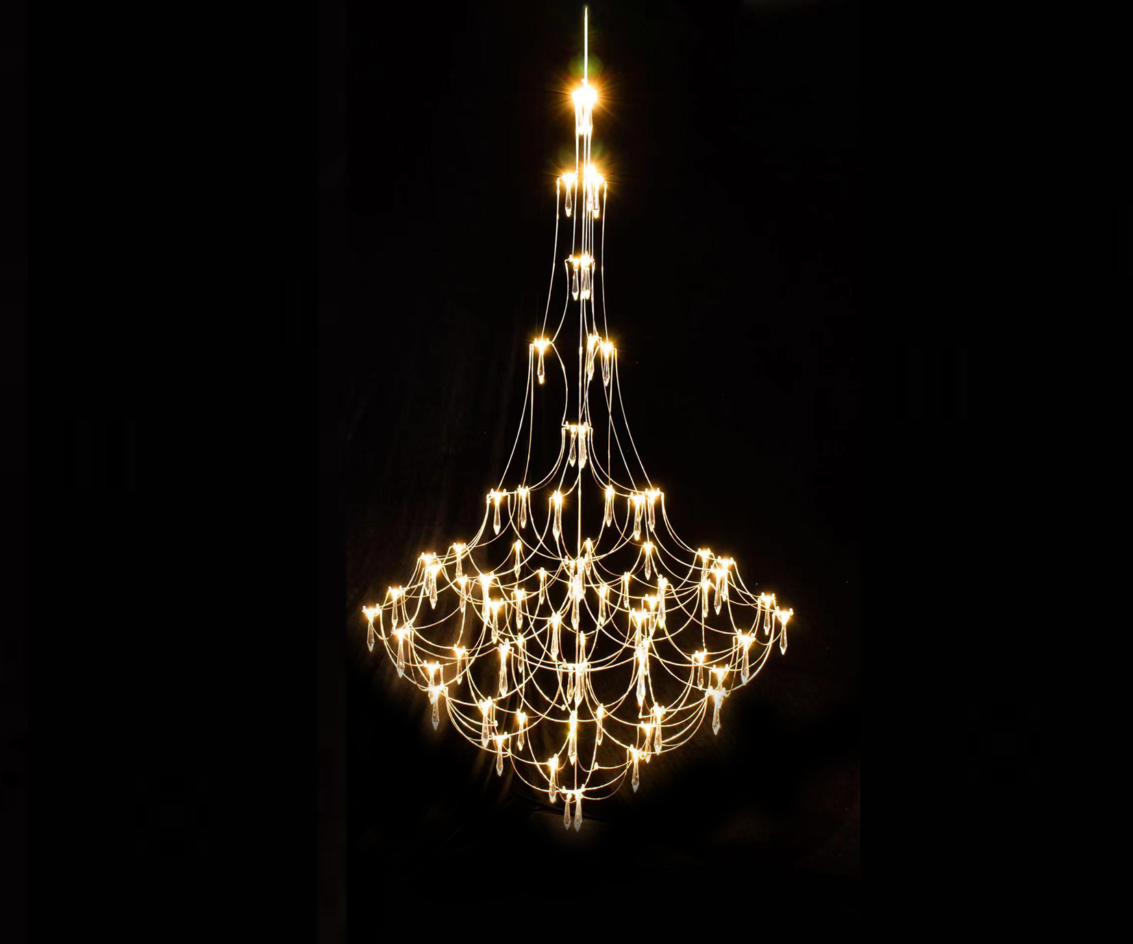 Люстра димм. Галанта золото d100 h320 Led 75*0,5W Kink Light 07880-100,33(21)
