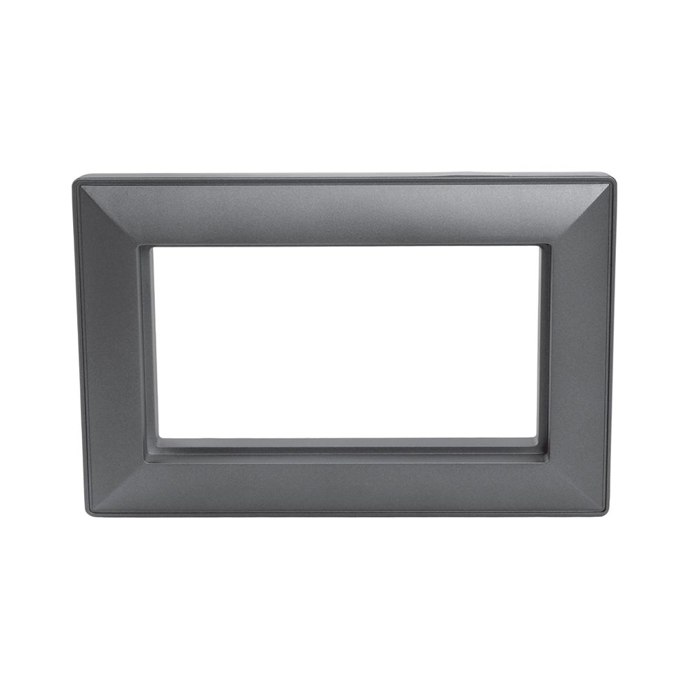 Рамка  2-местная (без перемычки),  пластик, STEKKER, PFR00-7012-06, серия Катрин, графит