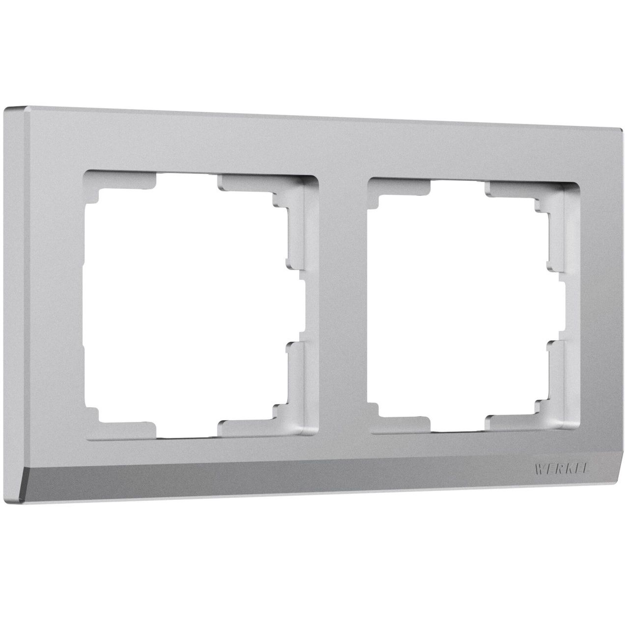 Рамка на 2 поста Stark (серебряный матовый) Werkel W0021865