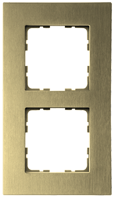 Рамка 2-постовая, алюминий Champagne Gold