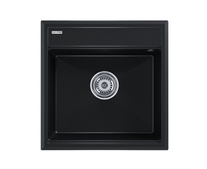 Мойка гранитная STEPIA-500, PM115051-BLM, черный металлик, 500х510, Paulmark