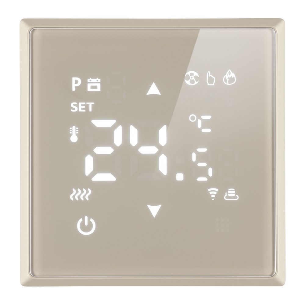 Терморегулятор Wi-Fi (механизм), STEKKER, 250В, 3500Вт, серия Эмили, RSW00-5119-08, кашемир, soft to