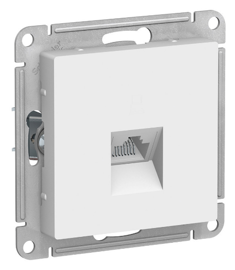 Розетка компьютерная 1xRJ45 белый Schneider Electric ATN000183