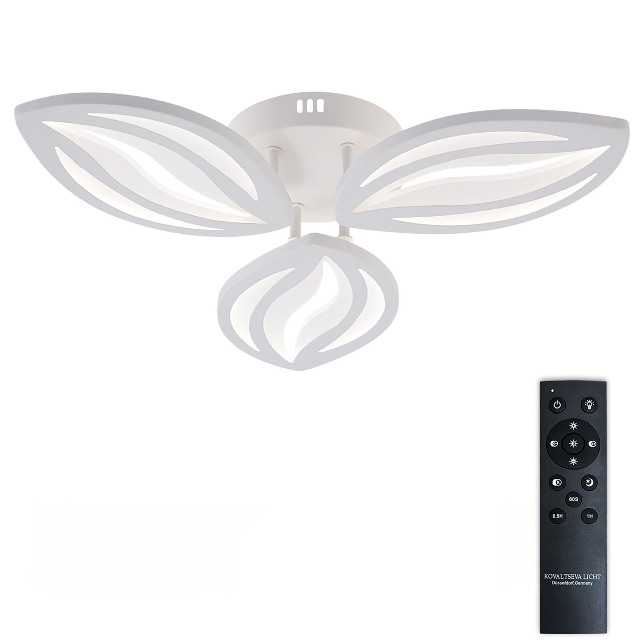 Светодиодный светильник люстра с пультом ДУ 60W, белый, LED Natali Kovaltseva LED LAMPS 81456