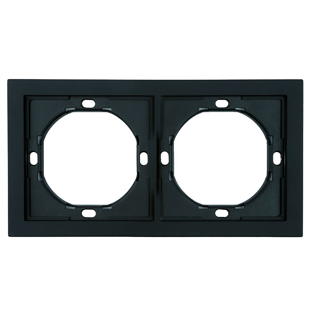 Рамка 2-местная, STEKKER, серия Мия, PFR00-3002-05, черный бархат