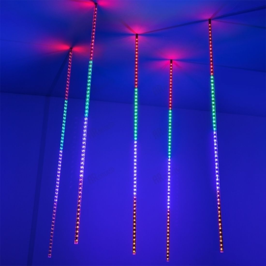 Светодиодная гирлянда ARD-ICEFALL-CLASSIC-D12-1000-5PCS-CLEAR-120LED-LIVE RGB (230V, 11W) (Ardecoled