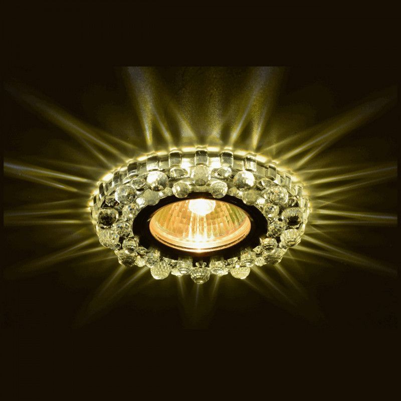 Светильник MR16+LED 3W 4000K встраиваемый ПОЛИКРИСТАЛЛ, AL/CLEAR+GREY IMEX IL.0027.0922