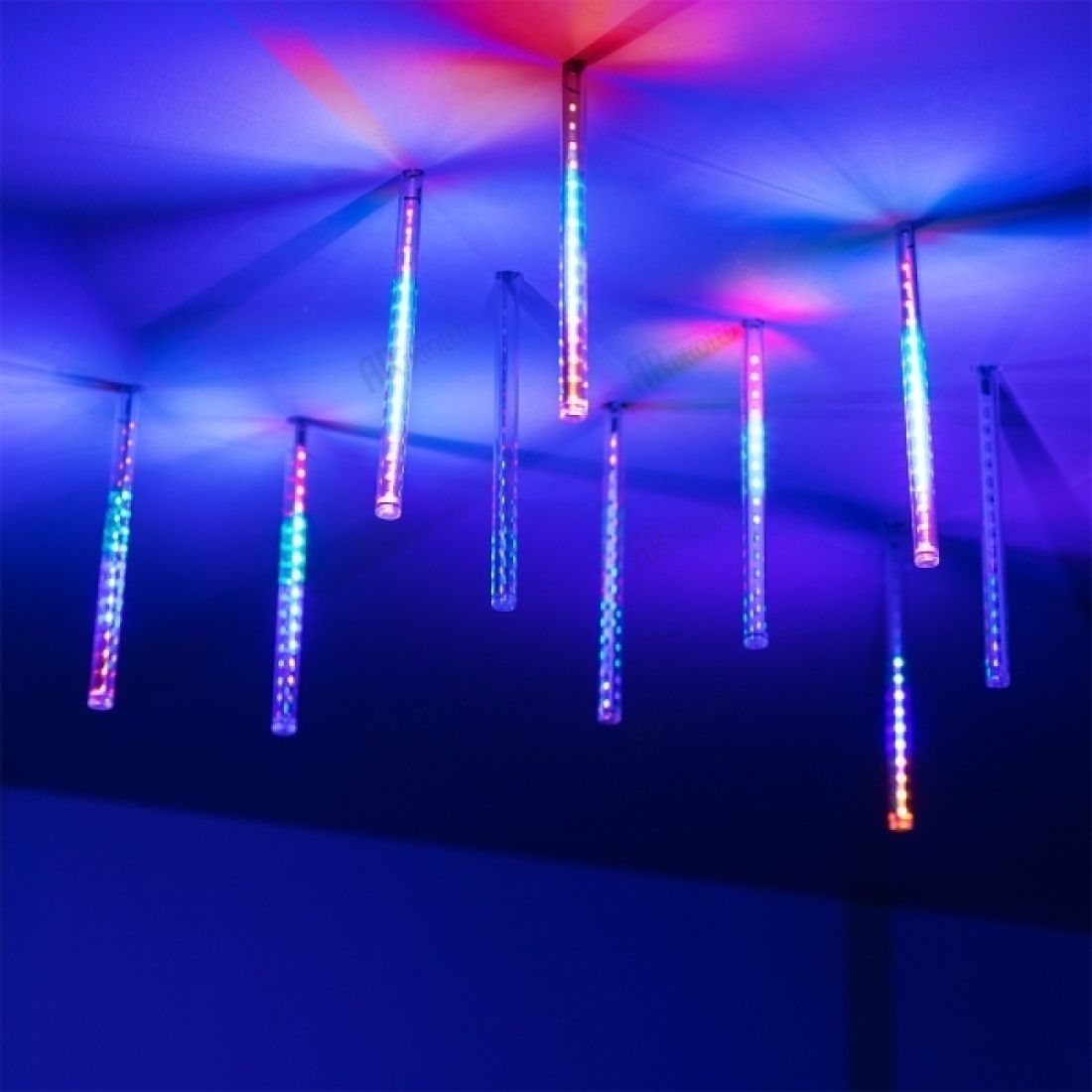 Светодиодная гирлянда ARD-ICEFALL-CLASSIC-D12-200-10PCS-CLEAR-32LED-LIVE RGB (230V, 10.5W) (Ardecole