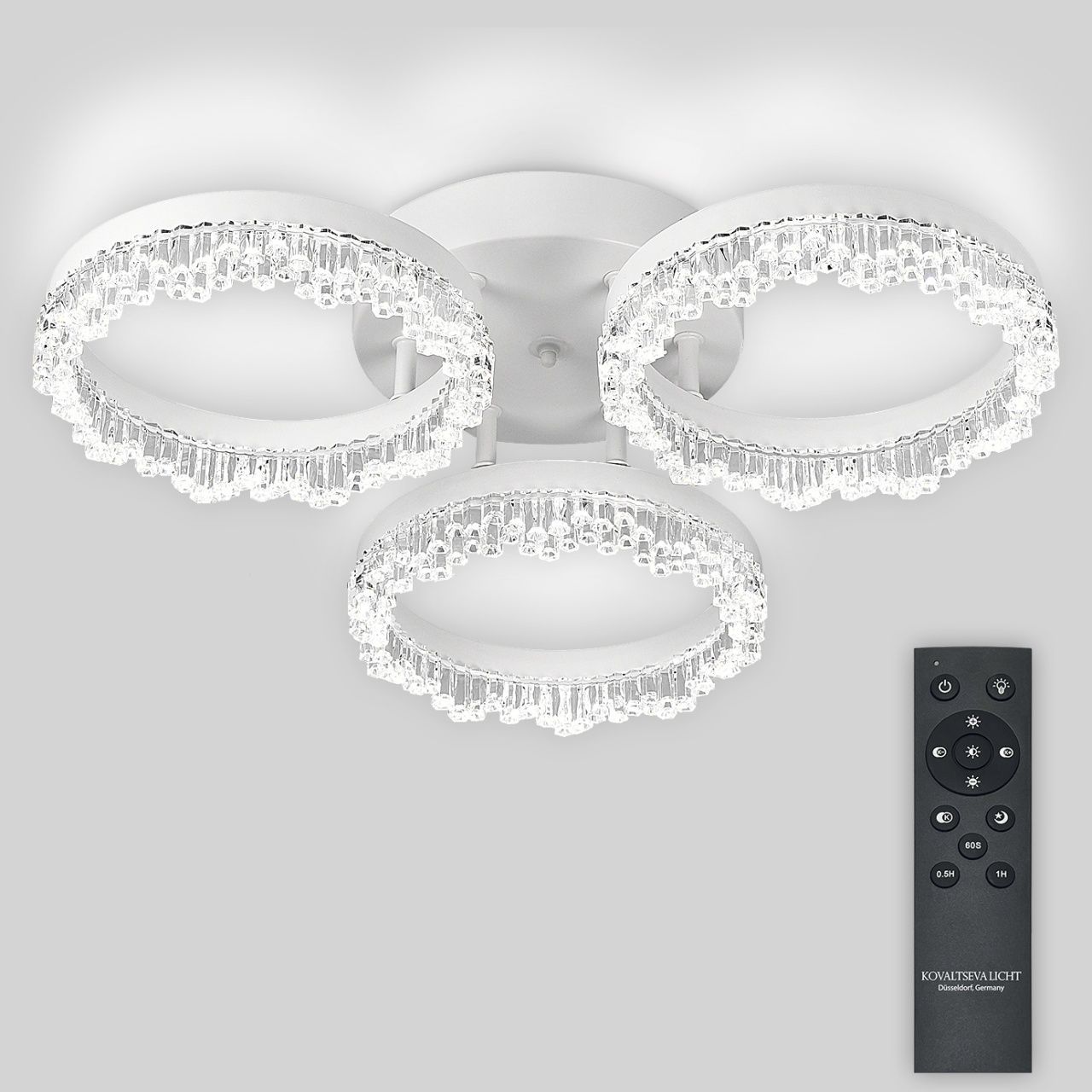 Светодиодная люстра с пультом ДУ 80W, белый, LED Natali Kovaltseva LED LAMPS 81483