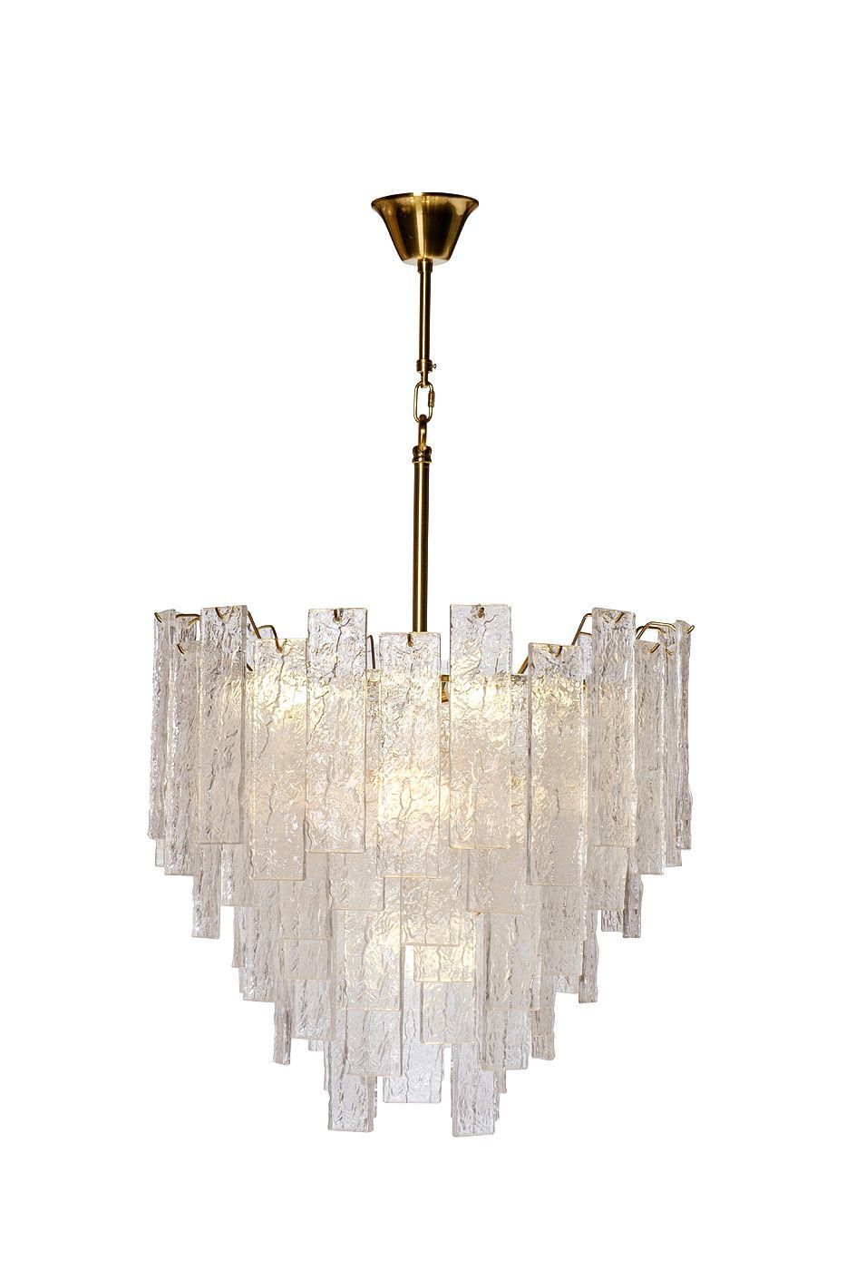 Люстра потолочная ICE рифленое стекло/латунь Garda Light 91GH-1014-8