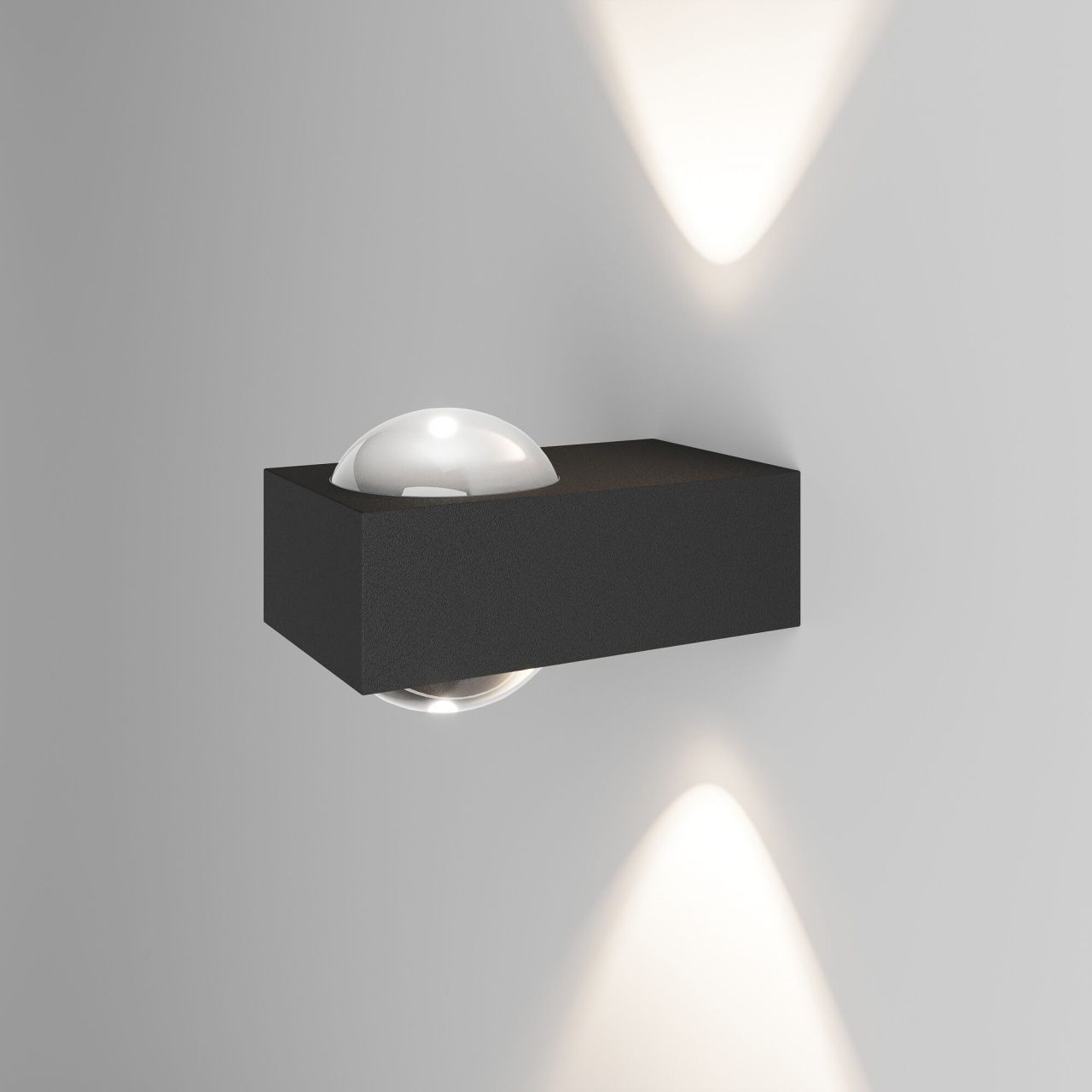 Уличный настенный светильник со светодиодами Lenses черный 35191/W Elektrostandard