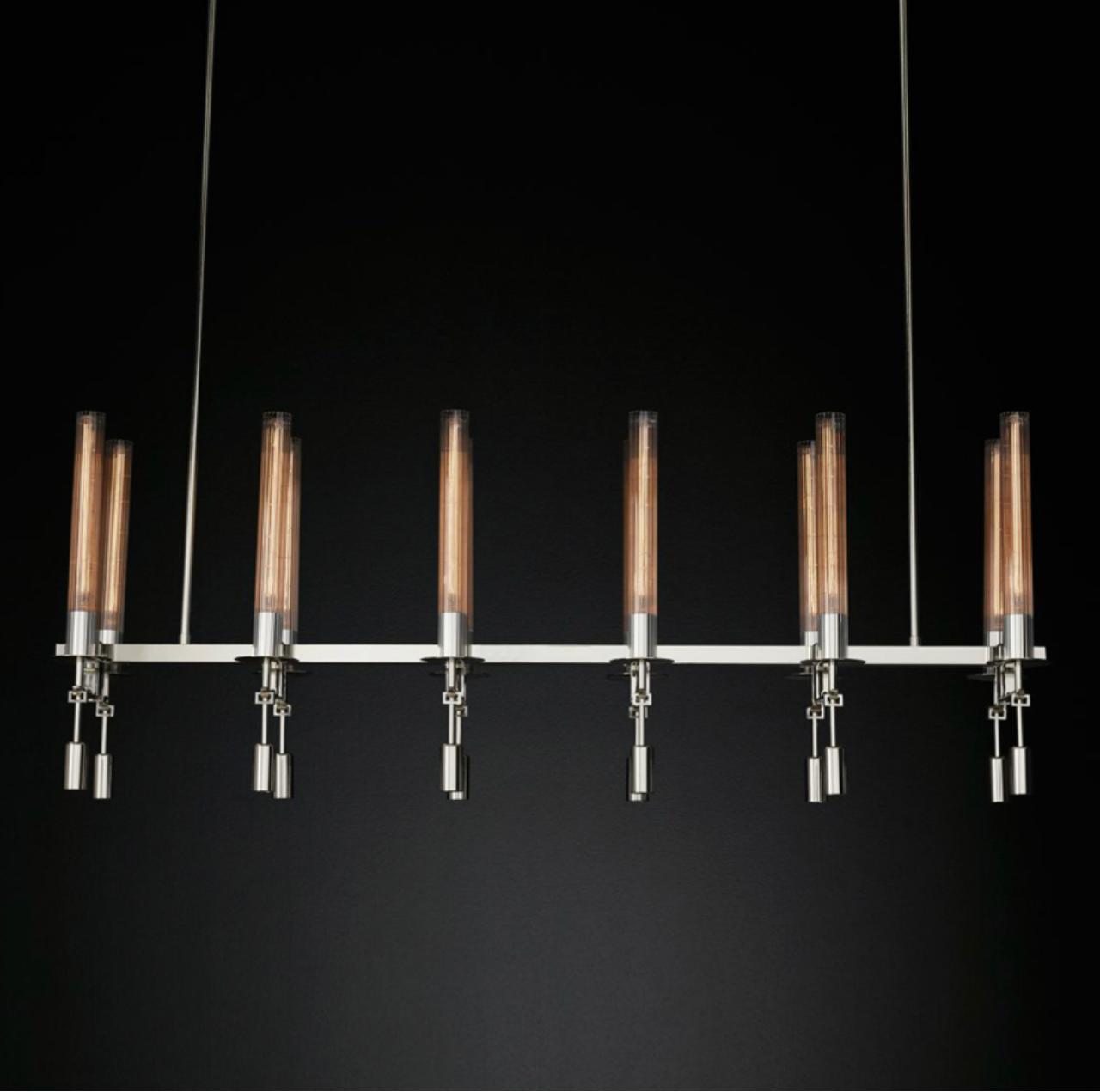 Люстра Restoration Hardware Fontanelle Chandelier nickel Amazon Home AMG006704