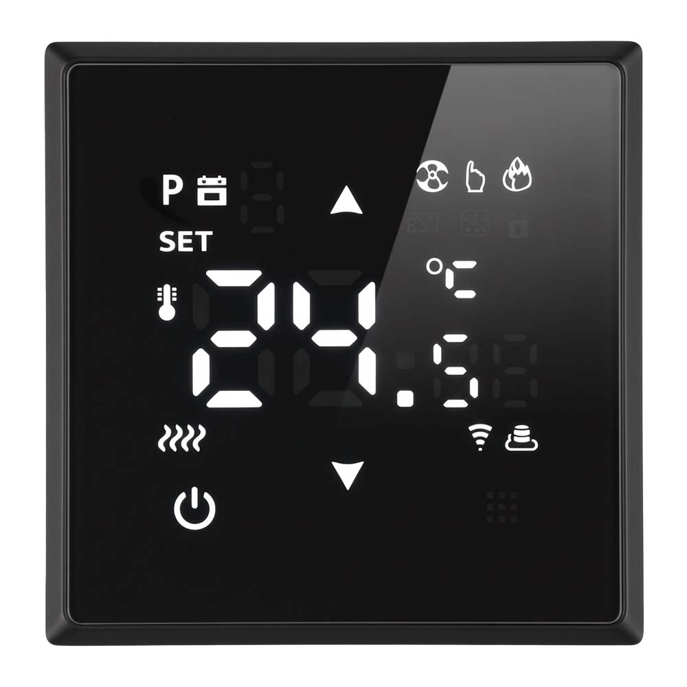 Терморегулятор Wi-Fi (механизм), STEKKER, 250В, 3500Вт, серия Эмили, RSW00-5119-05, черный уголь, so