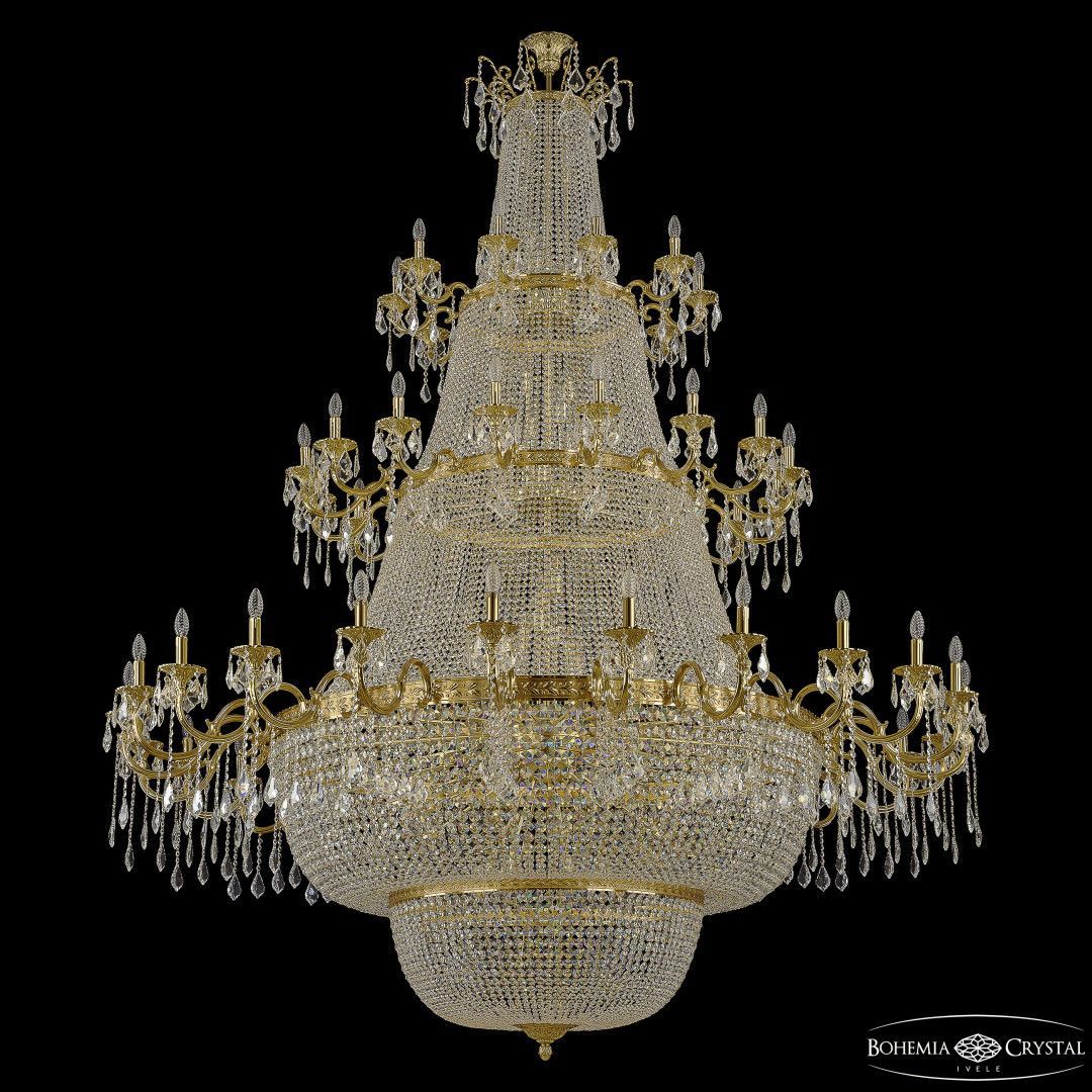 Люстра груша хрустальная 2210H201/24+16+10/228IV/3D/Y1 G Bohemia Ivele Crystal