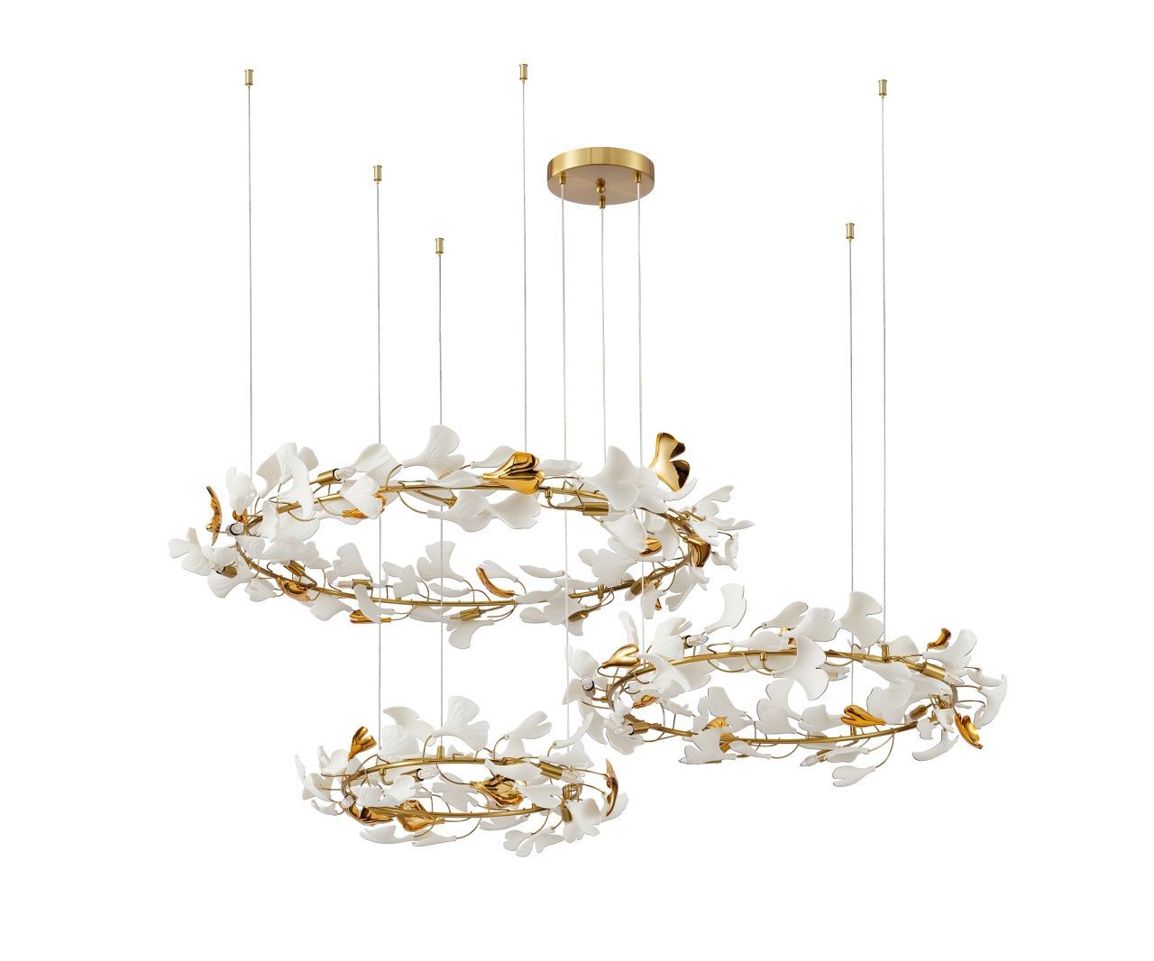 Люстра Сири латунь d100+80+60 (w165*125) h120 G9 27*5W Kink Light 07868-100+80+60P,36