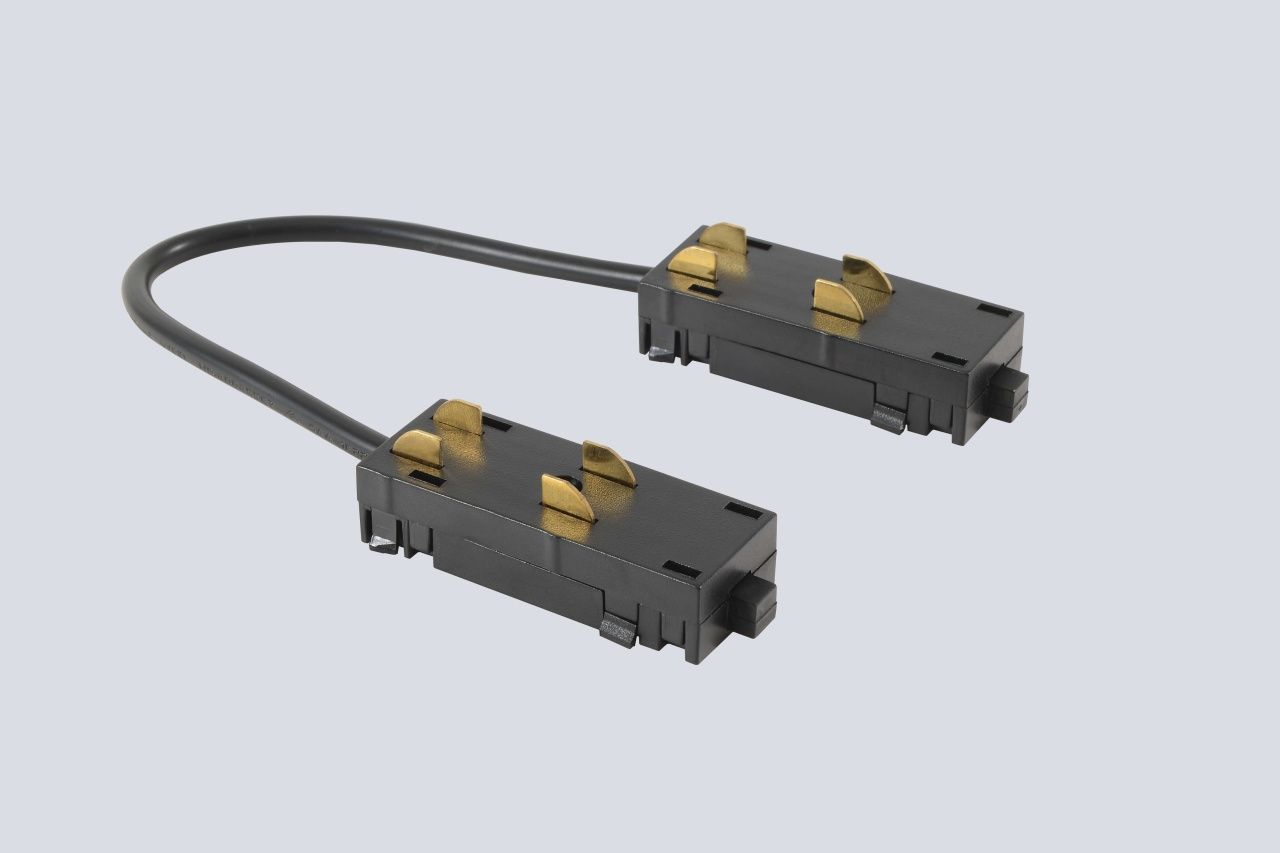 Соединитель угловой для шинопровода 220V Crystal Lux CLT 0.205 04 BL