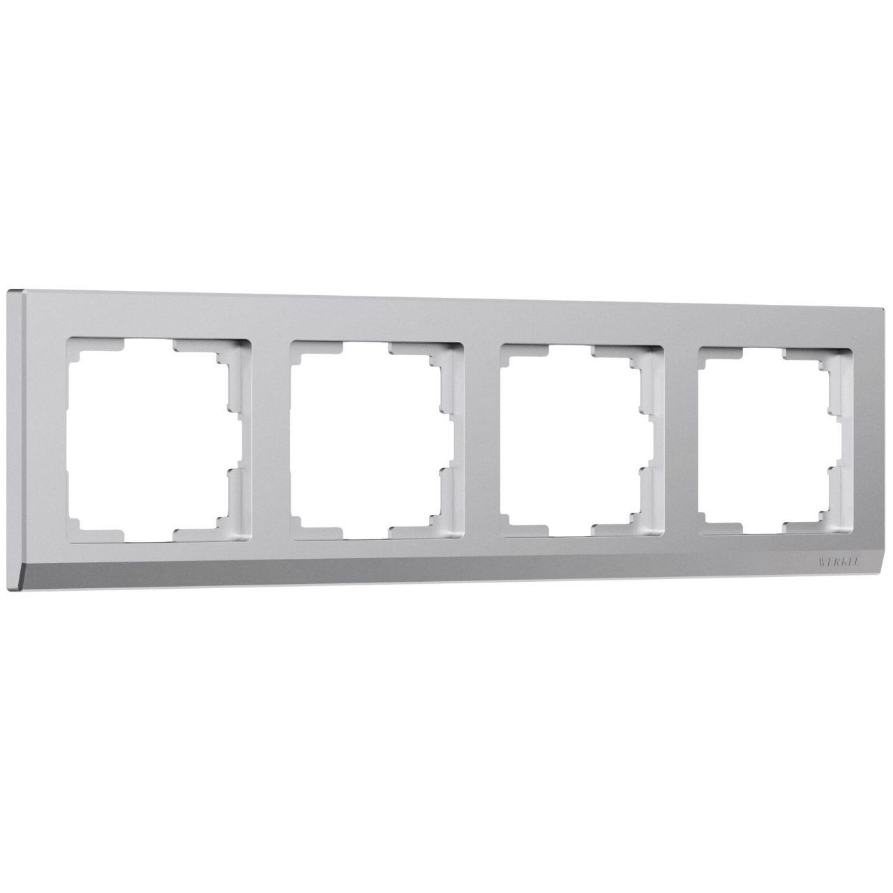 Рамка на 4 поста Stark (серебряный матовый) Werkel W0041865