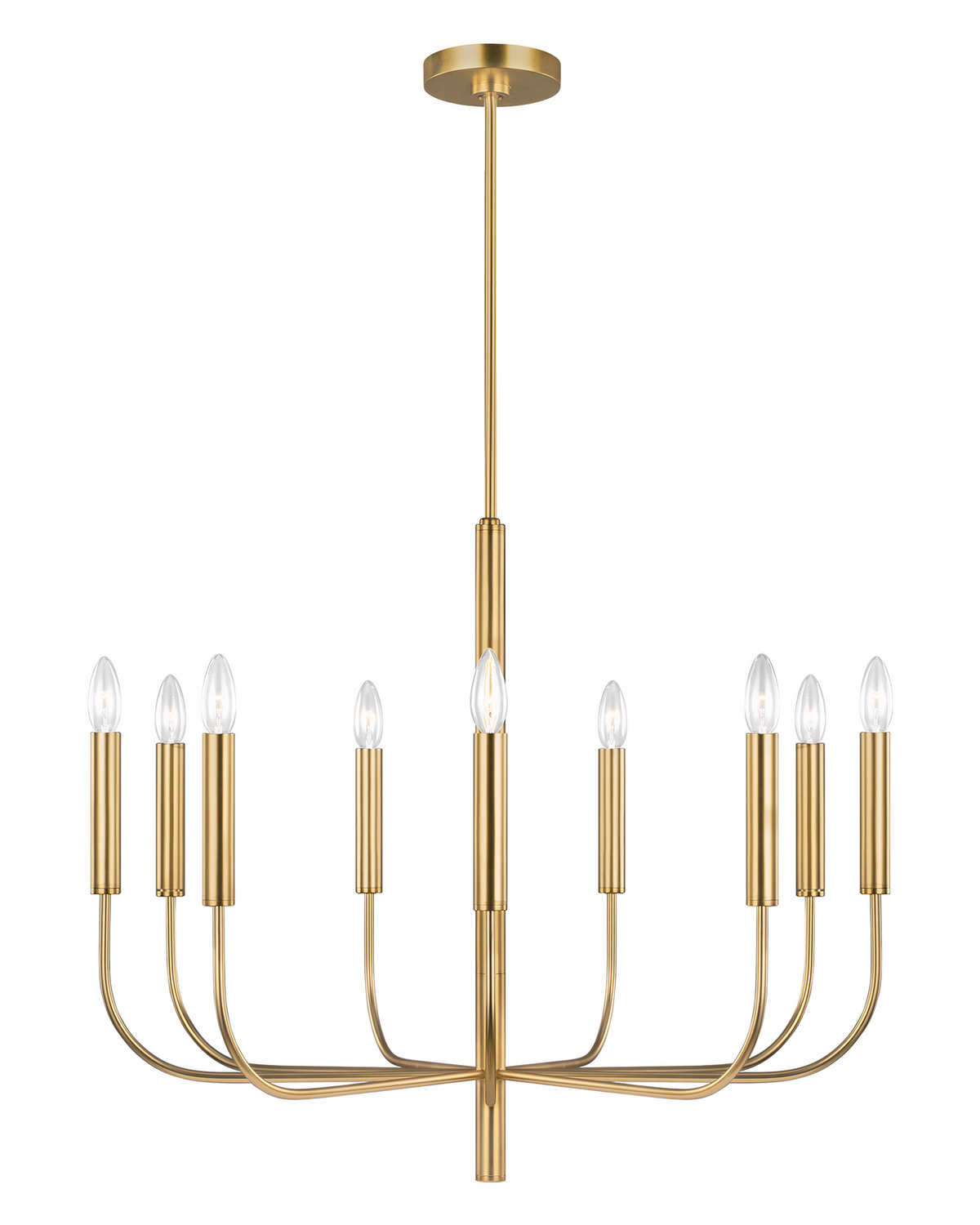 Большая золотая люстра "Уорвик" LouvreHome JJ11161-9DC