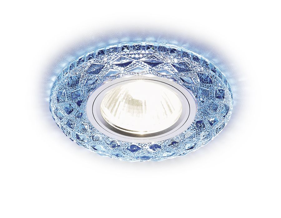 Встраиваемый точечный светильник MR16 с LED подсветкой Ambrella Light S288 BL