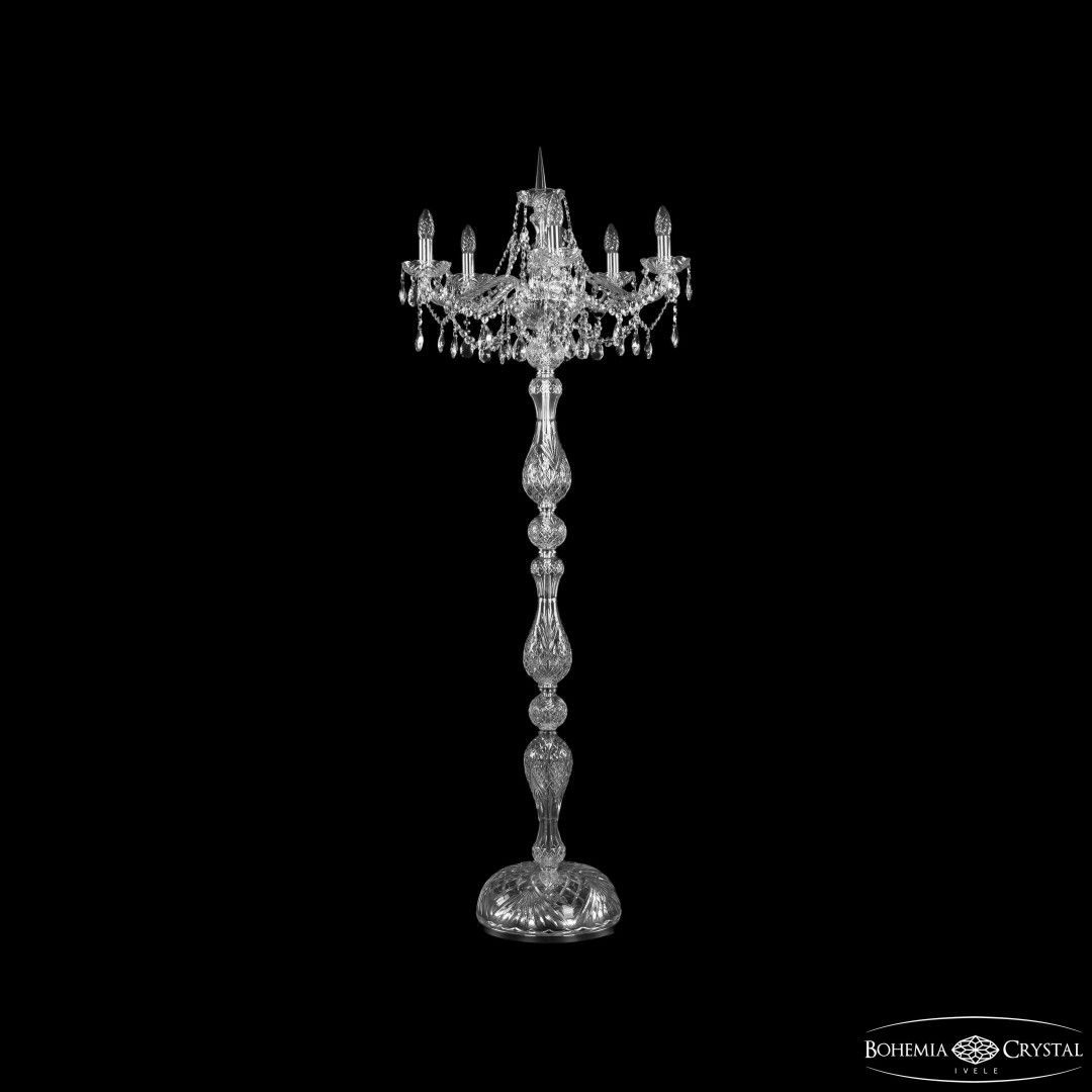 Торшер хрустальный 1413T1/5/200-160 Ni Bohemia Ivele Crystal