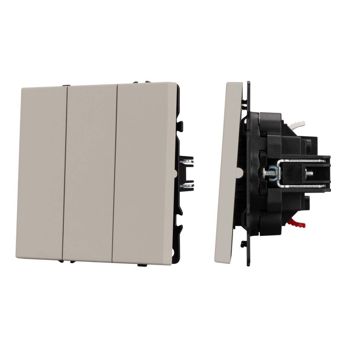 Механизм выключателя трехклавишный непроходной Arlight SWT-NOBE-MK03-SFPL-CA (230V, 10A) (Кашемир) 0