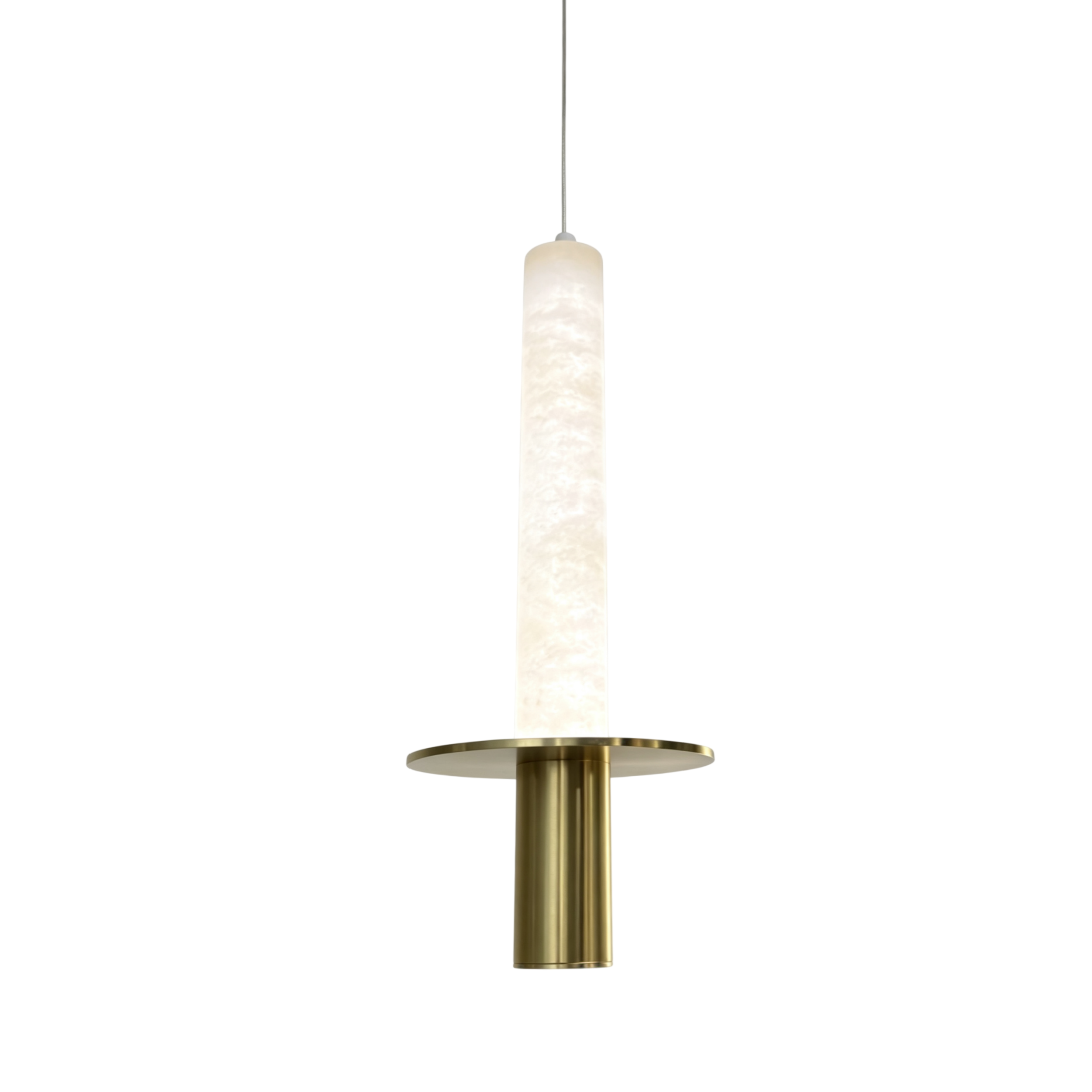 Подвесной светильник 5142P/1 Brass / White Alabaster  Delight Collection