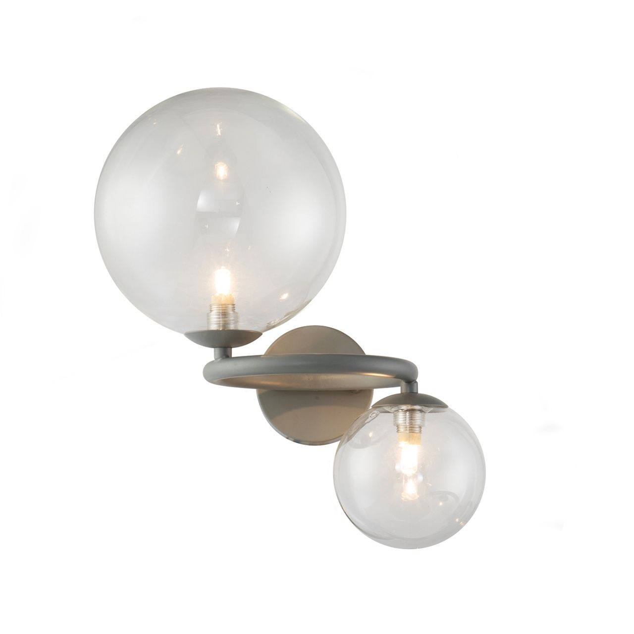 Настенный светильник Delight Collection Wendt 2 grey/clear