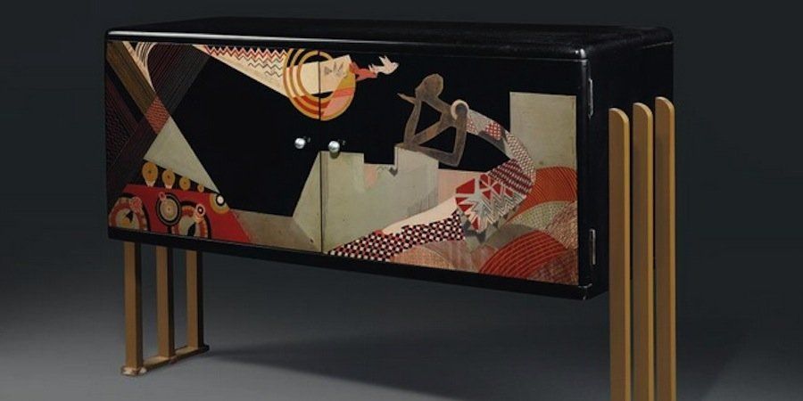 &quot;Шкафчик для радиоприемника&quot; Jean Dunand Radio Cabinet in 1930 14.002