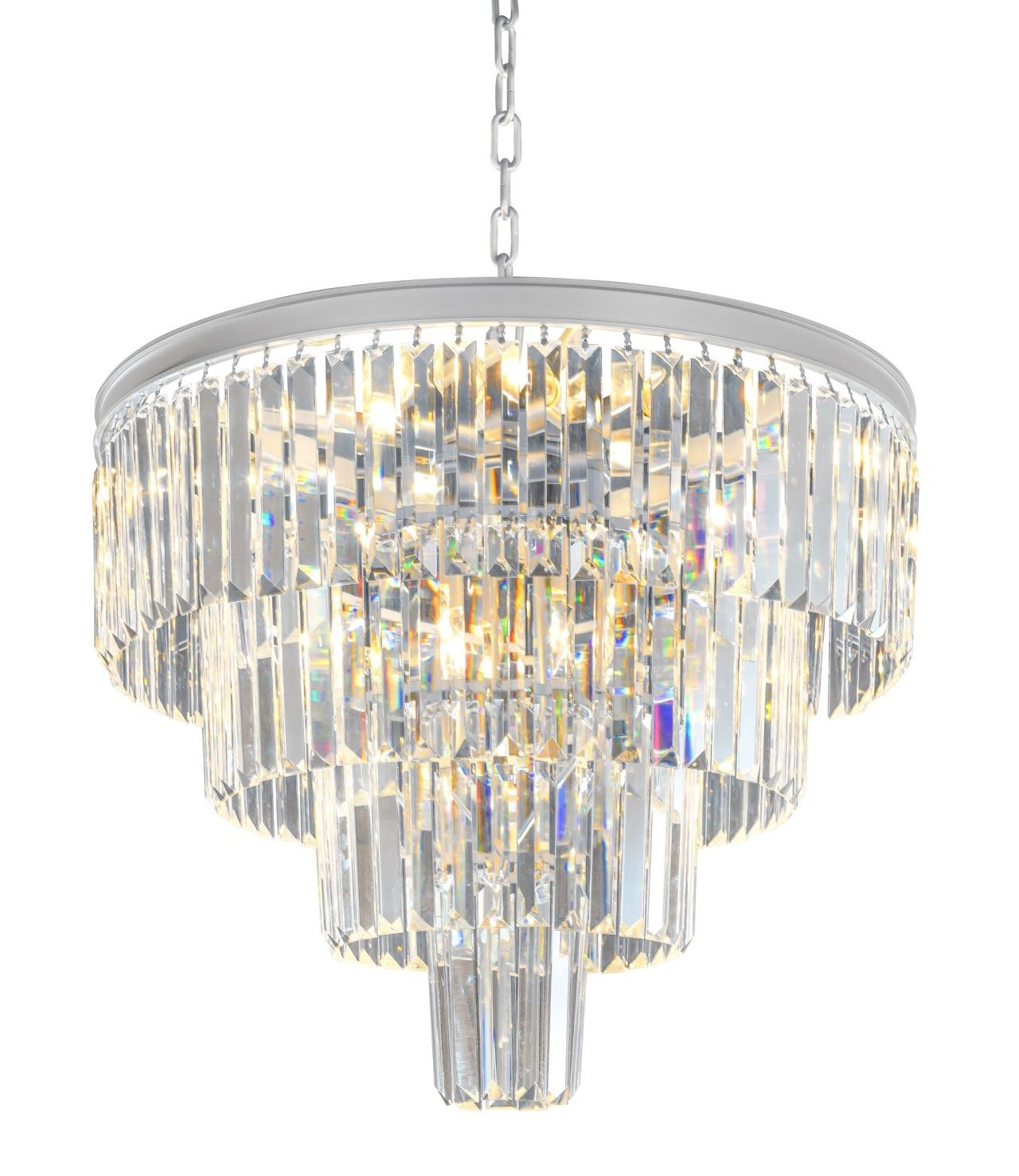 Люстра MAK interior Odeon 4 rings silver WTL1943-9SL-CL