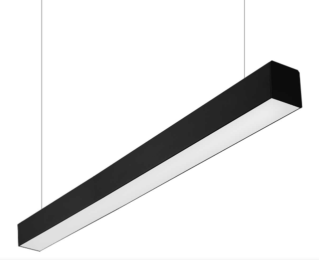 Черный подвесной линейный светильник Eleganz 50W нейтральный 4000К 1500*60*70мм IP40 9823