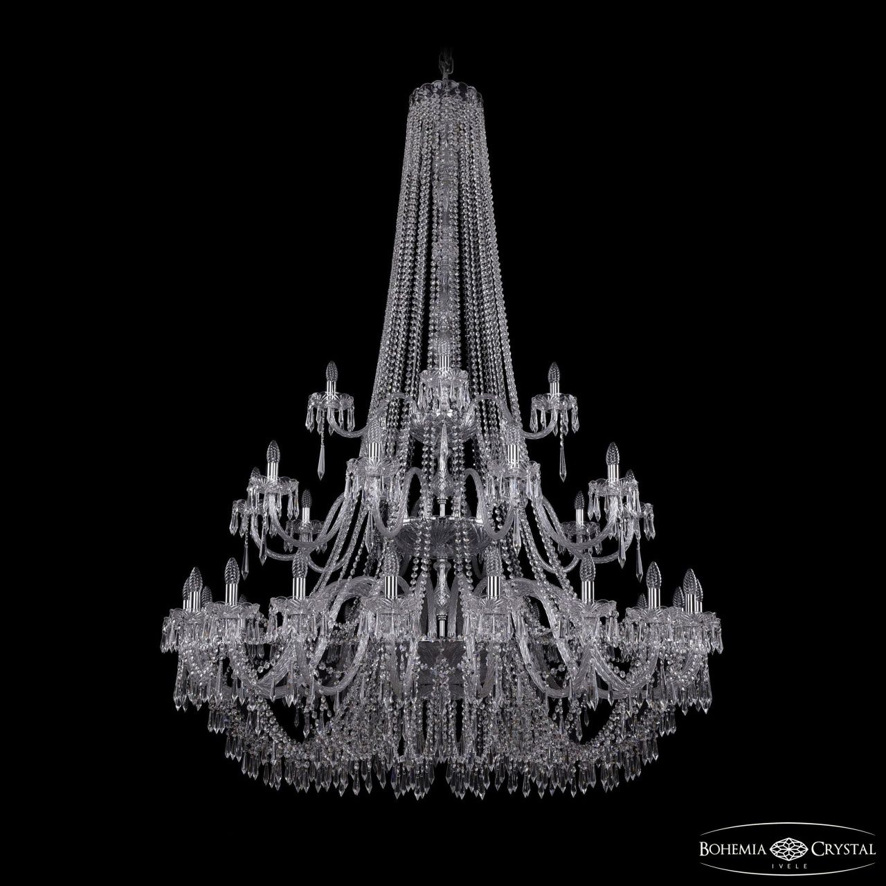 Люстра Bohemia Ivele Crystal 1403/20+10+5/530/h-203/3d Ni