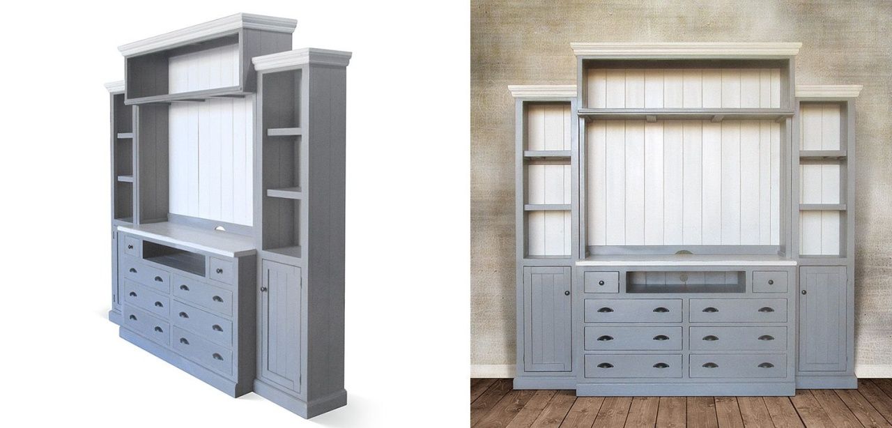 Шкаф-стеллаж Sandro Provence HARMONIE Weathered Grey 15.156