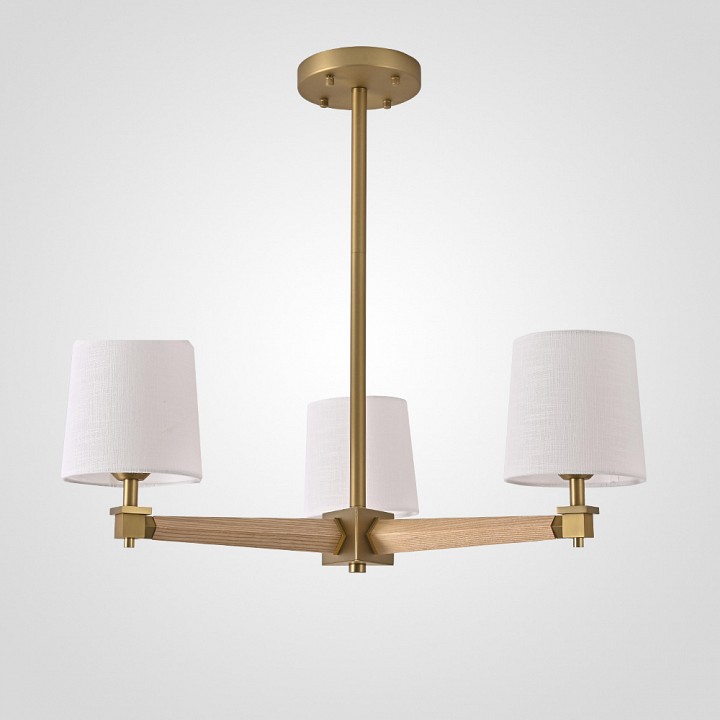Люстра на штанге Imperiumloft Jorgenson White/Light wood STAVRA01 203578-26