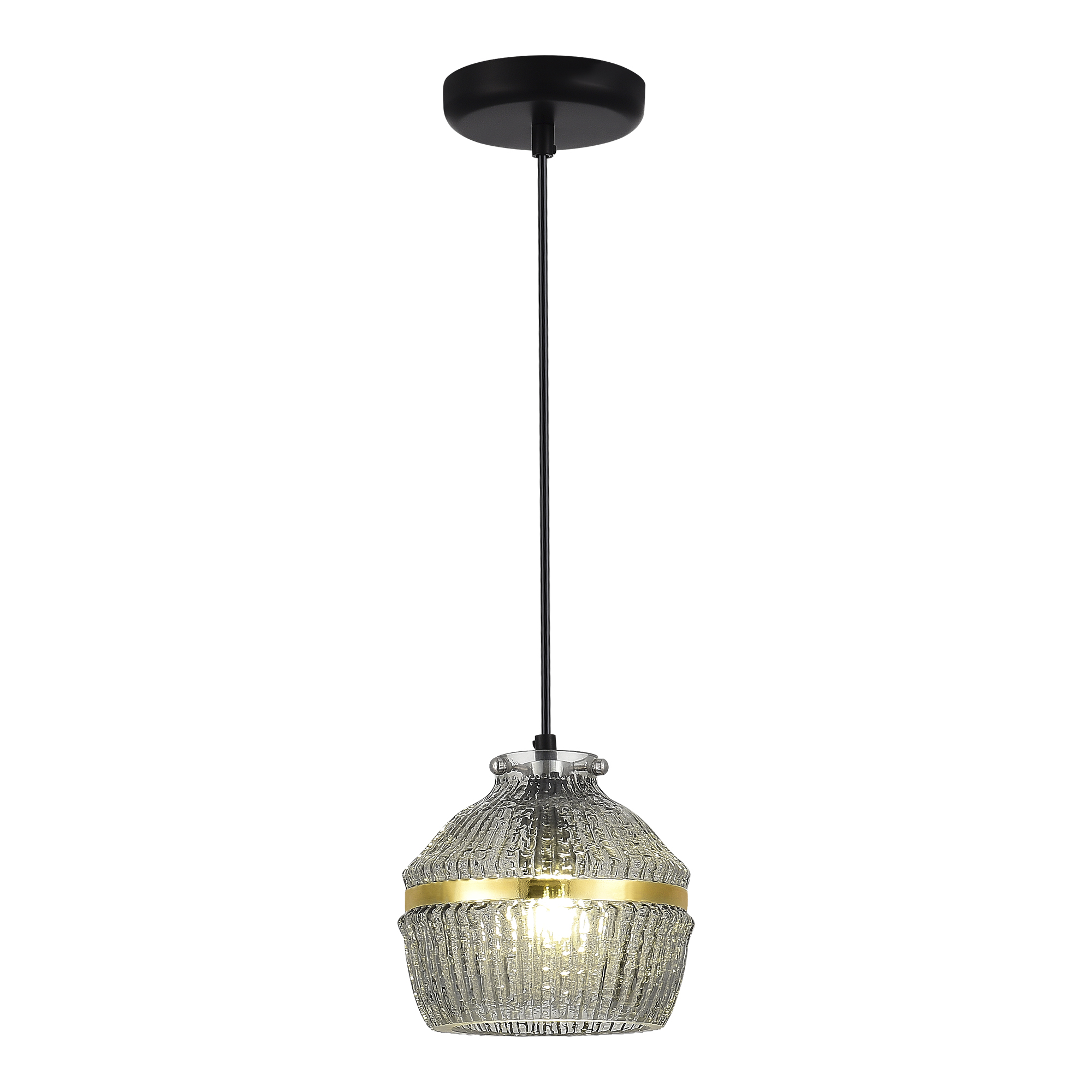 SL1661.413.01 Светильник подвесной ST-Luce Черный/Дымчатый E27 1*40W