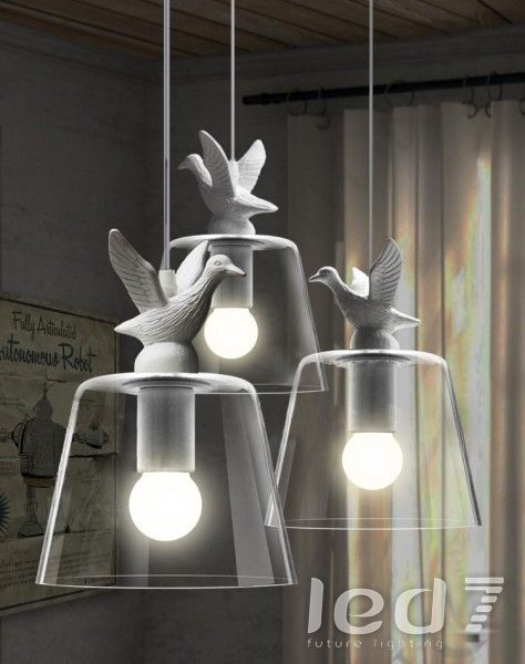 Светильник Loft Industry Glass Bird2 Triple