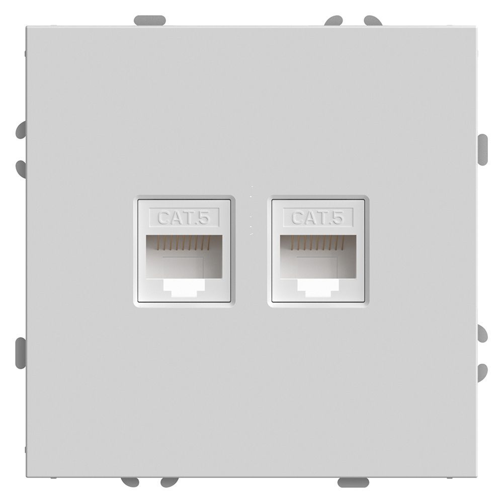 Розетка компьютерная 2-местная RJ-45 Feron Эмили 49874
