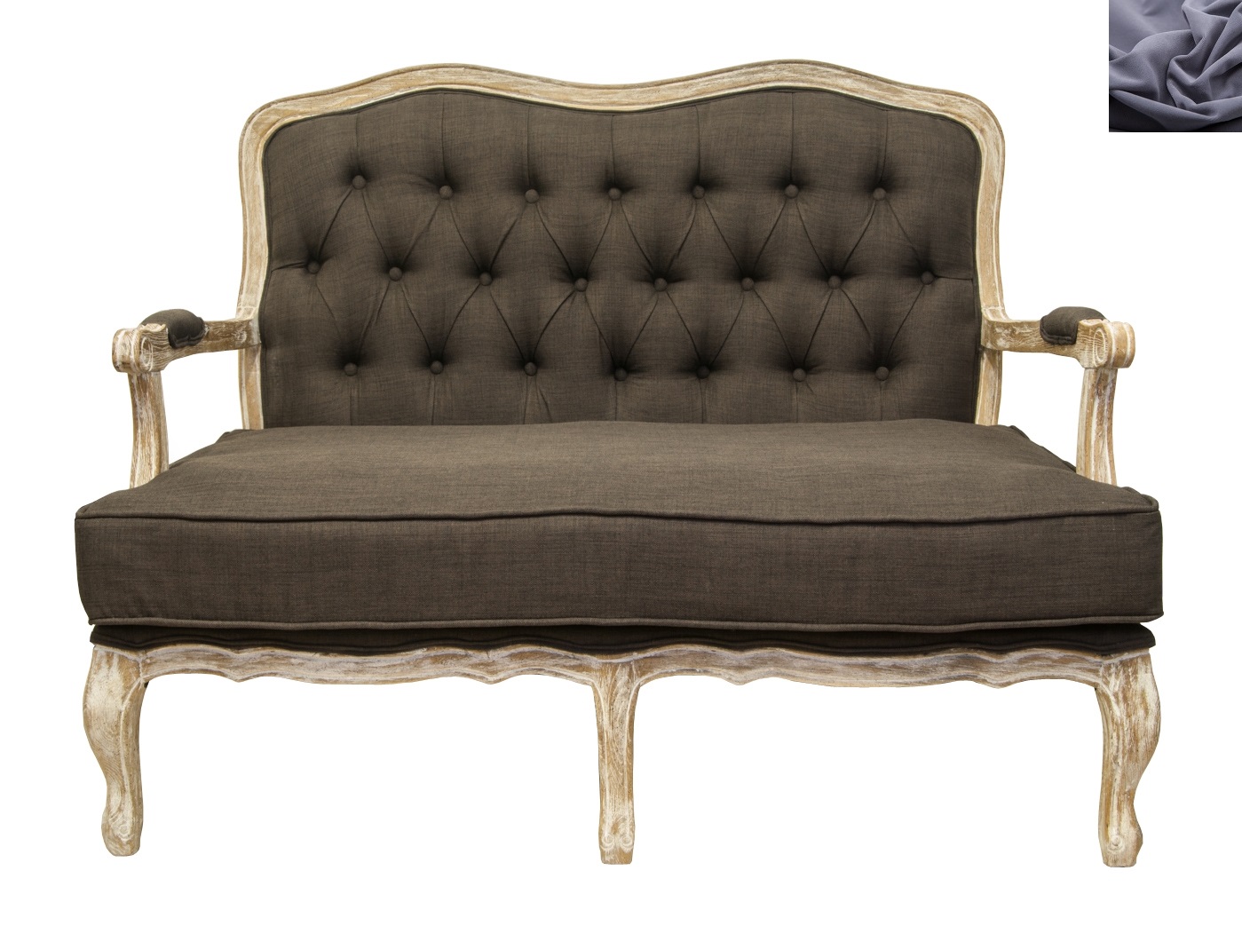 Прямой диван модерн Yareli Brown V2 серый MAK interior YF-1844-B-dark-grey