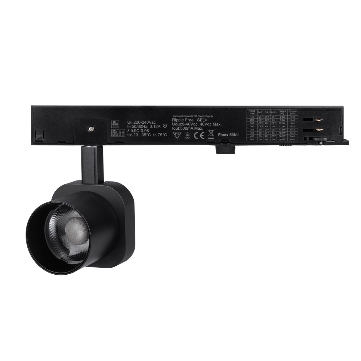 Трековый трехфазный светильник Arlight LGD-DIAFILM-4TR-R60-10W Warm3000 (BK, 20 deg, 230V) (IP20 Мет