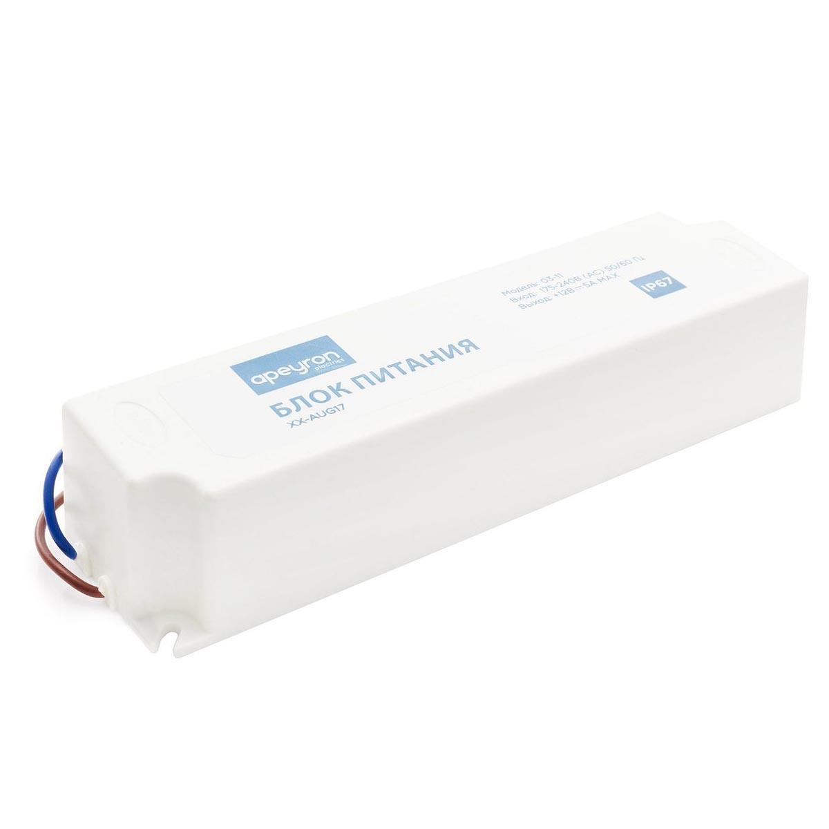 Блок питания Apeyron 12V 60W IP67 5A 03-11